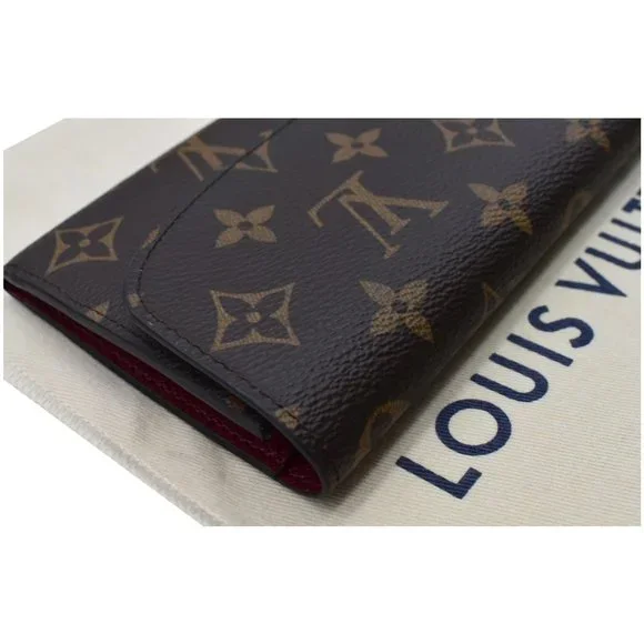LOUIS VUITTON  Emilie Monogram Canvas Wallet Fuchsia - Picture 8 of 11